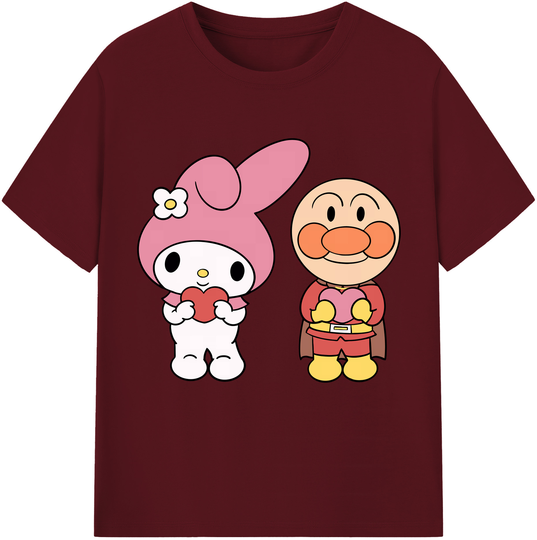 （画像用） アンパンマン Anpanman 綿100％半袖Tシャツ（フロントプリント）